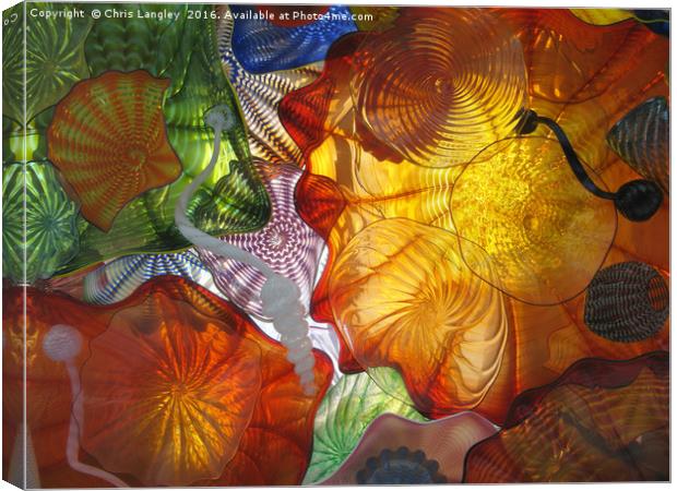 Art Glass - Underwater 11 Canvas Print by Chris Langley