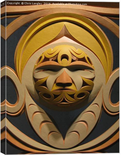 Contemporary Canadian West Coast Native Mask Canvas Print by Chris Langley