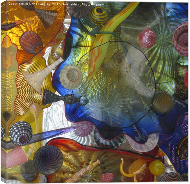 Art Glass - Underwater 5 Canvas Print by Chris Langley