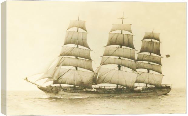 The Sailing ship "Timandra" c1890 Canvas Print by Chris Langley