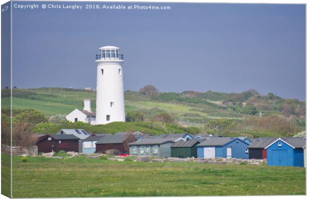 The Observatory Tower, Portland, Dorset Canvas Print by Chris Langley