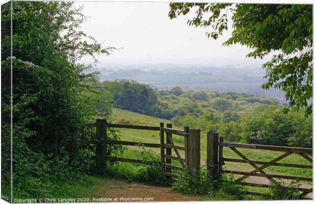 From Watlington Hill, Oxfordshire Canvas Print by Chris Langley