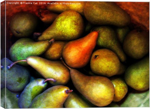 Still Life with Pears Canvas Print by Frankie Cat