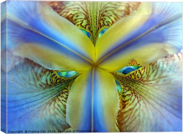 Inside of an Iris Canvas Print by Frankie Cat