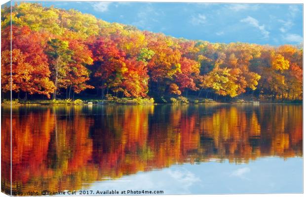 Autumn Colors at Lake Killarney  Canvas Print by Frankie Cat