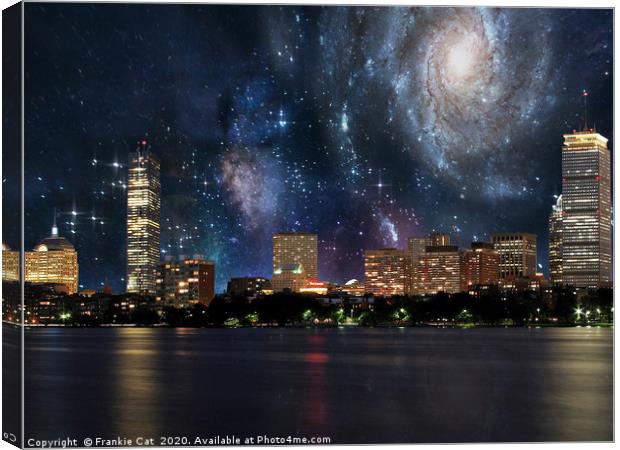 Spacey Boston Canvas Print by Frankie Cat