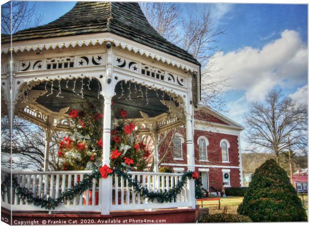 Iron County Courthouse and Gazebo Canvas Print by Frankie Cat