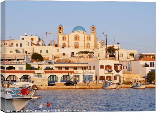 Lipsi town  - Lipsi Island - Dodecanese islands -  Canvas Print by saturno dona