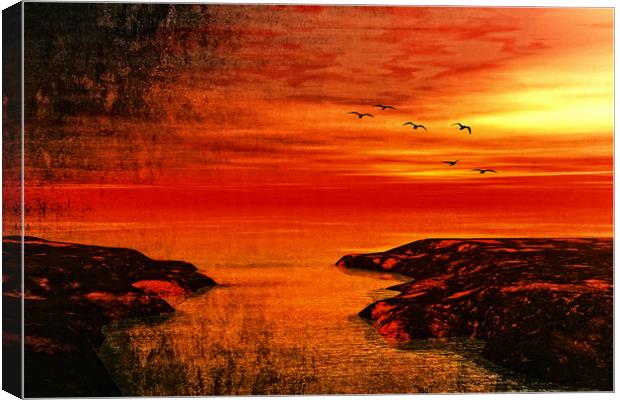 romantic sunset  Canvas Print by Dagmar Giers
