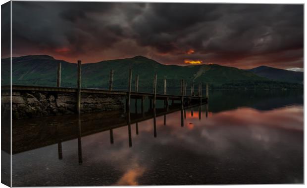 Last Light at Ashness Jetty Canvas Print by Paul Andrews