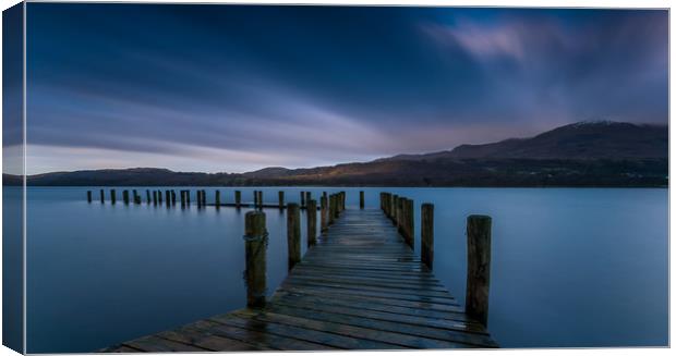 Brantwood Blue Dawn. Canvas Print by Paul Andrews