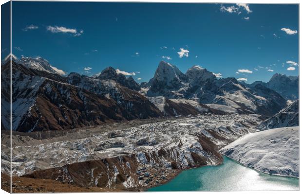 Gokyo Village Canvas Print by Paul Andrews