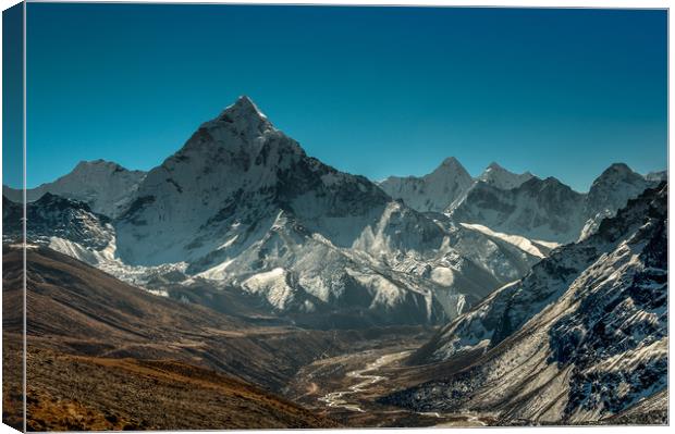 Ama Dablam from Cho La Pass 2 Canvas Print by Paul Andrews