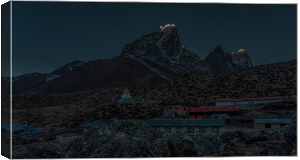 Taboche Dawn Canvas Print by Paul Andrews