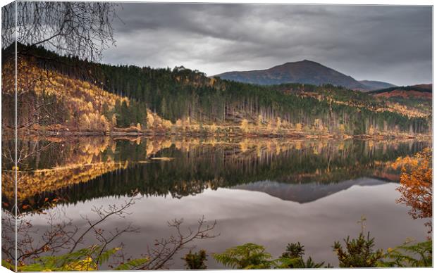 Loch Garry Reflections 2 Canvas Print by Paul Andrews