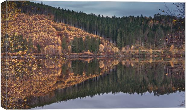 Loch Garry Reflections #4 Canvas Print by Paul Andrews