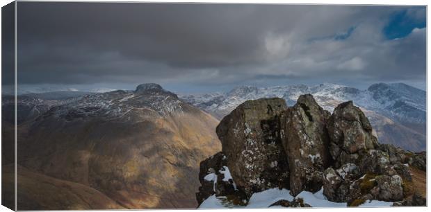 The Scafells Canvas Print by Paul Andrews