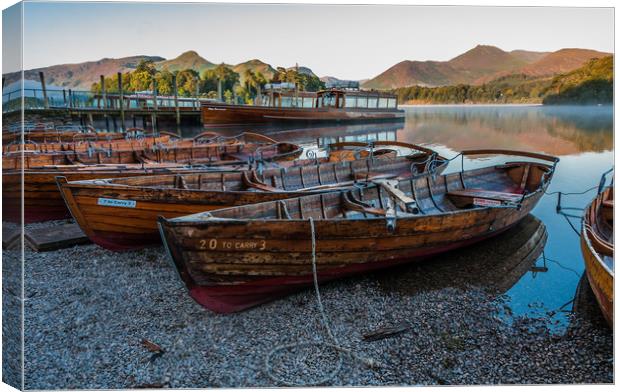 Derwent Rowing Boats. Canvas Print by Paul Andrews