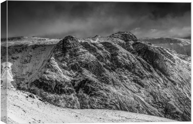 The Langdale Pikes Canvas Print by Paul Andrews