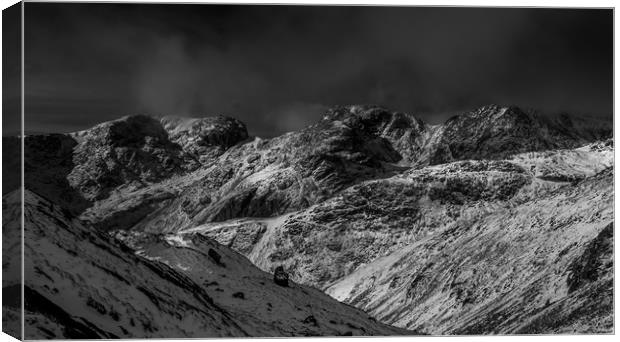 The Scafell Range Canvas Print by Paul Andrews
