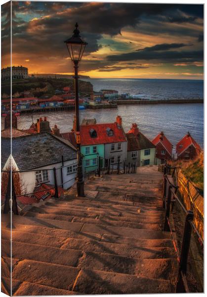 Whitby Harbour Canvas Print by Paul Andrews