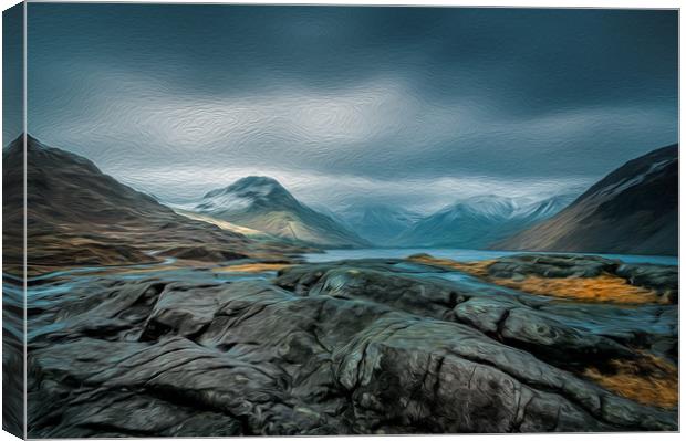 Towards Wasdale Head Canvas Print by Paul Andrews