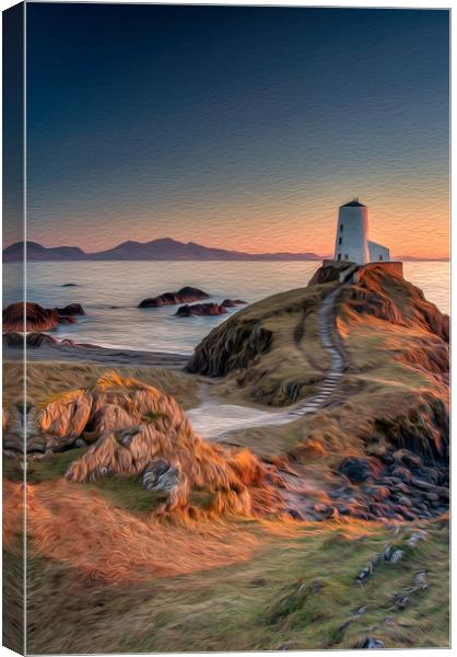 Twr Mawr  Sunset Canvas Print by Paul Andrews