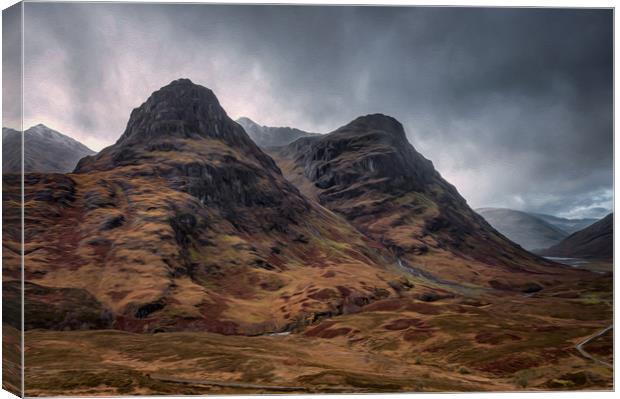 The Sisters of Glencoe (Oil Paint Style) Canvas Print by Paul Andrews