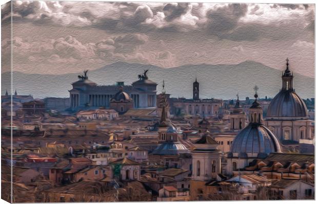Rome Skyline Canvas Print by Paul Andrews