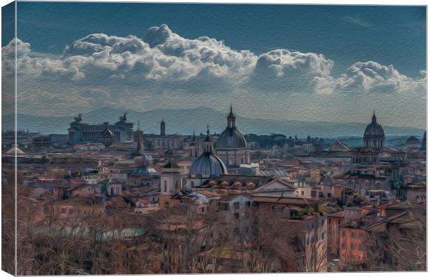 Rome Skyline #2 Canvas Print by Paul Andrews