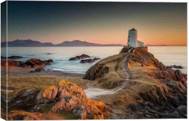 Twr Mawr Lighthouse Canvas Print by Paul Andrews