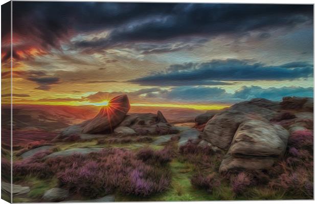 Over Owler Sunset #3 Canvas Print by Paul Andrews
