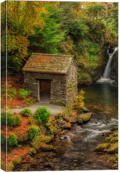Autumn at Rydal Falls Canvas Print by Paul Andrews