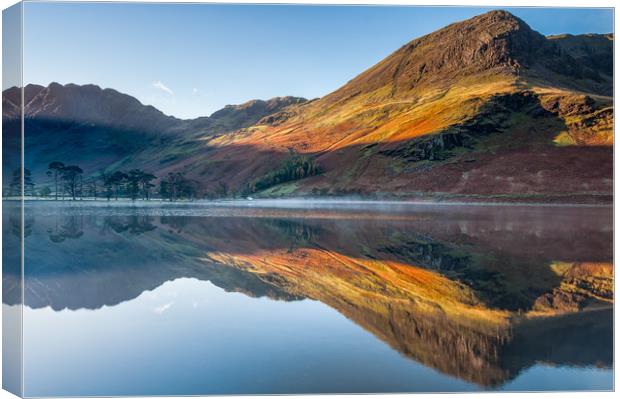 Buttermere Mist Canvas Print by Paul Andrews