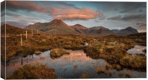 The Red Cuillin Canvas Print by Paul Andrews