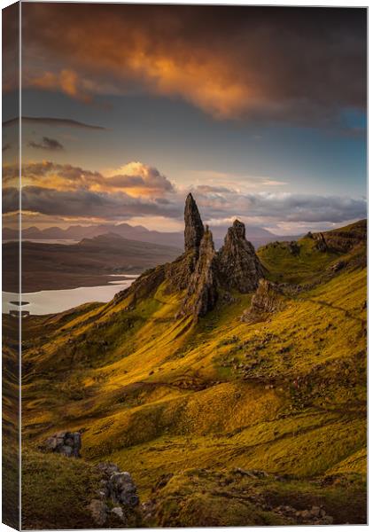 Majestic Sunrise over the Old Man of Storr Canvas Print by Paul Andrews