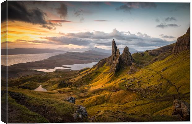 The Storr Sunrise Canvas Print by Paul Andrews