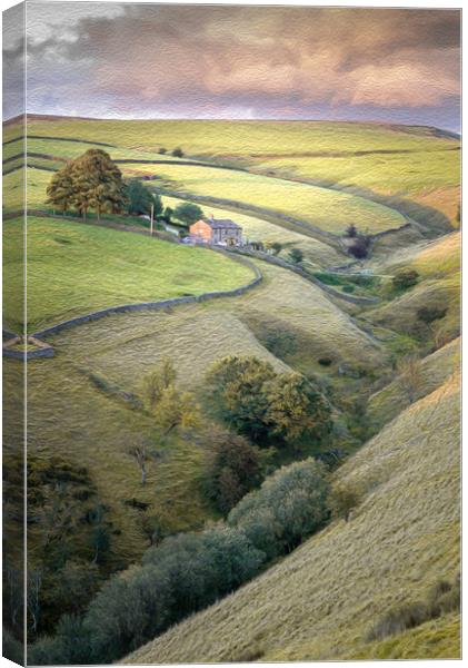 Bettfield Clough Farm Canvas Print by Paul Andrews