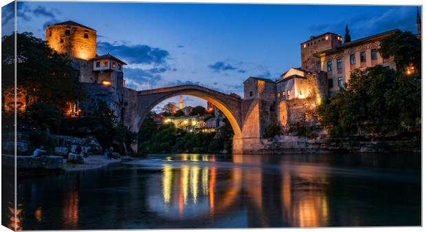 Mostar Bridge Canvas Print by Mariusz Wozinski