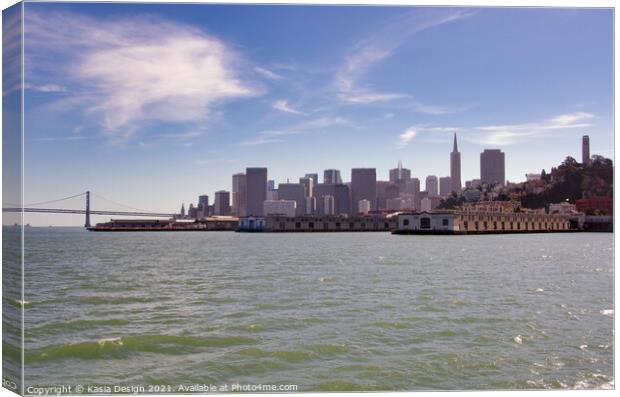 San Francisco from the Bay Canvas Print by Kasia Design