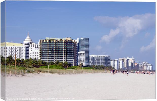 Miami Beach, Florida, USA Canvas Print by Kasia Design