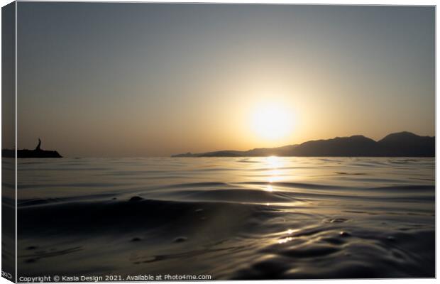 Sunrise over Mirabello Bay, Crete, Greece Canvas Print by Kasia Design