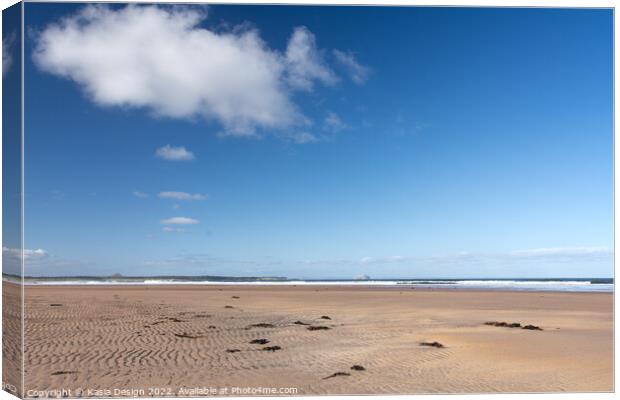 Just Thinking on Belhaven Beach Canvas Print by Kasia Design
