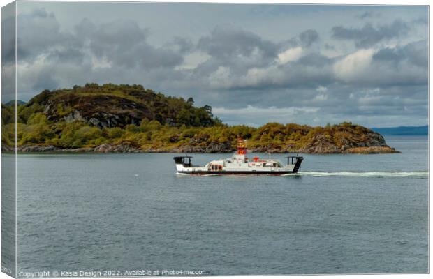 MV Isle of Cumbrae arriving in Tarbert, Scotland Canvas Print by Kasia Design