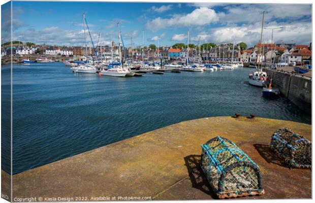 Anstruther Harbour and Marina, Fife Canvas Print by Kasia Design