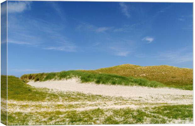 Sand Dunes on Askernish Beach, South Uist  Canvas Print by Kasia Design