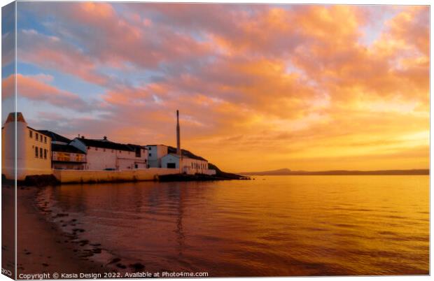 Bowmore Golden Sunset  Canvas Print by Kasia Design