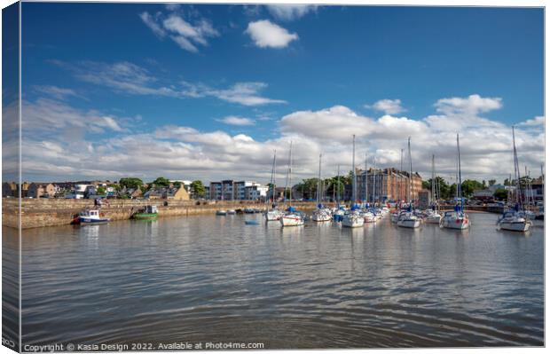 Fisherrow Harbour, Musselburgh, East Lothian Canvas Print by Kasia Design