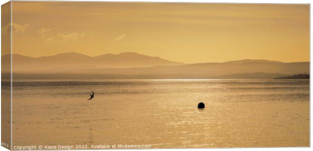 Misty Dawn, Islay, Scotland Canvas Print by Kasia Design