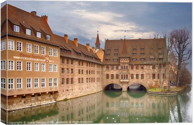 Medieval Old Town, Nuremberg Canvas Print by Kasia Design